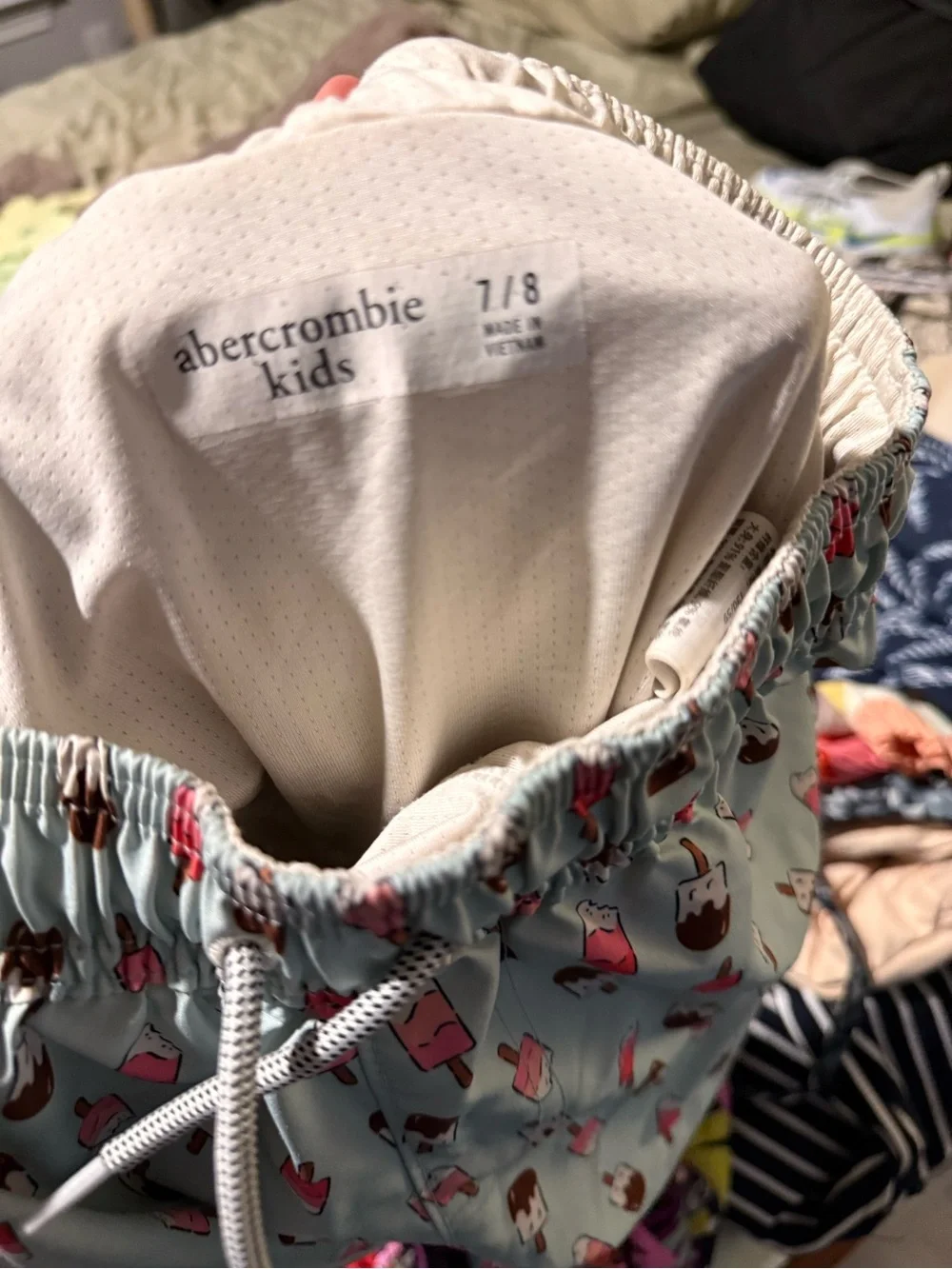 abercrombie kids Mint Shorts with Pink and Brown Popsicle Print